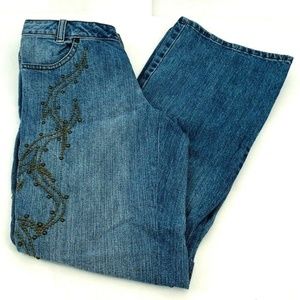 Women’s Harley Davidson Jeans Size 6 Blue Embellis